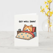 Obtenez Bien Froid Grippe Malade Mignonne Carte Dr (Fleur jaune)