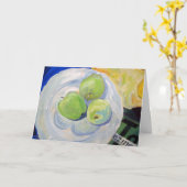 Obtenez bien, Peinture de la carte des pommes (Fleur jaune)