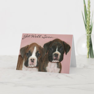 Obtenez bientôt Boxer Puppies carte de voeux