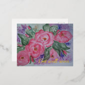 Obtenez bientôt de l'aquarelle Rose sauvage Carte (Recto/Verso)