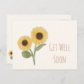 Obtenez bientôt la carte postale de tournesol mini (Devant / Derrière)