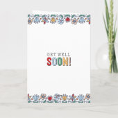 Obtenez bientôt une carte imprimable | Joli floral (Dos)