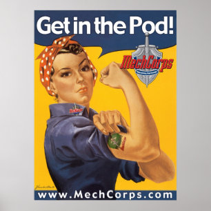 Obtenez dans la cosse ! affiche - MechCorps