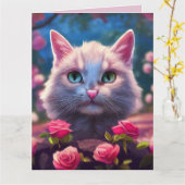 OBTENEZ DES PRIÈRES BIEN CUTER CARTES GROS CAT (Fleur jaune)