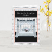 Obtenez la carte de bien pour chat sur le lit d'af (Fleur jaune)