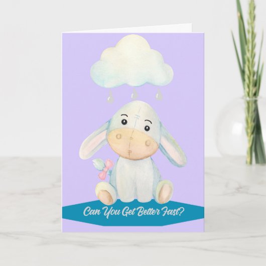 Obtenez la carte de bien pour enfant avec lapin (Devant)