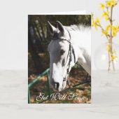 Obtenez la carte de voeux bonne de cheval bientôt (Fleur jaune)