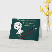 Obtenez la carte de voeux de câbles de pullover (Fleur jaune)