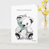 OBTENEZ LE PUITS BIENTÔT, CARTE DE VOEUX D'OURS DE (Fleur jaune)