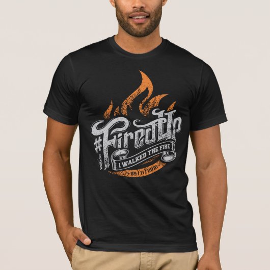Obtenez le T-shirt de noir d'édition de FiredUp (Devant)