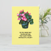 Obtenez un pot fleuri bien kitsch, une carte de vo (Debout devant)