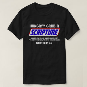Obtenez un t-shirt avec un verset biblique parodiq