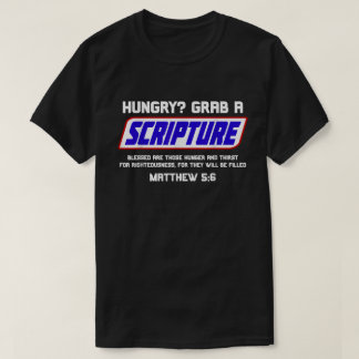 Obtenez un t-shirt avec un verset biblique parodiq