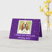 Obtenez une carte de bien avec Basset Hound et Cup (Fleur jaune)