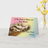 Obtenez une carte de bien-être avec un alligator s (Fleur jaune)