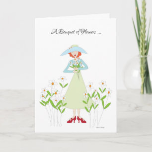 Obtenez une carte de bouquet à fleurs