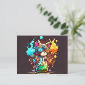 Obtenez une carte postale de chat et de création (Debout devant)