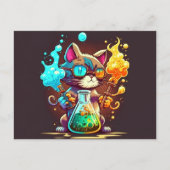 Obtenez une carte postale de chat et de création (Devant)