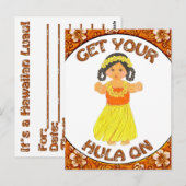 Obtenez Votre Carte Postale Hula On Invitation (Devant / Derrière)