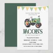 Obtenez votre tracteur 1er Invitation anniversaire (Devant / Derrière)