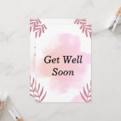 obtenir bien bientôt cartes aquarelle (Devant/Arrière en situation)