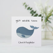 Obtenir Carte Whale Bientôt Carte Cute Whale (Debout devant)