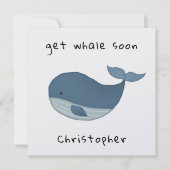 Obtenir Carte Whale Bientôt Carte Cute Whale (Devant)