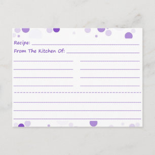 Obtenir des cartes de recette vierges