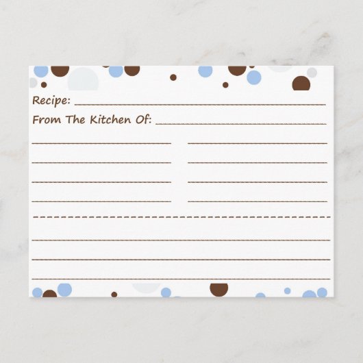 Obtenir des cartes de recette vierges (Devant)