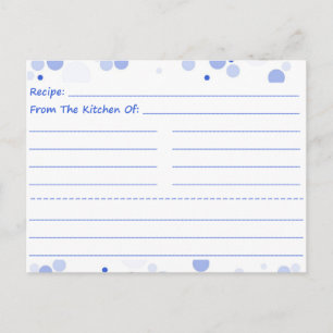 Obtenir des cartes de recette vierges