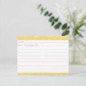 Obtenir des cartes de recette vierges (Debout devant)