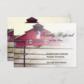 Obtenir des cartes RSVP de mariage rouge craché (Devant / Derrière)