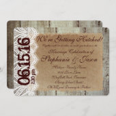 Obtenir des invitations de Mariage campagnard rust (Devant / Derrière)