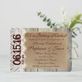 Obtenir des invitations de Mariage campagnard rust (Debout devant)