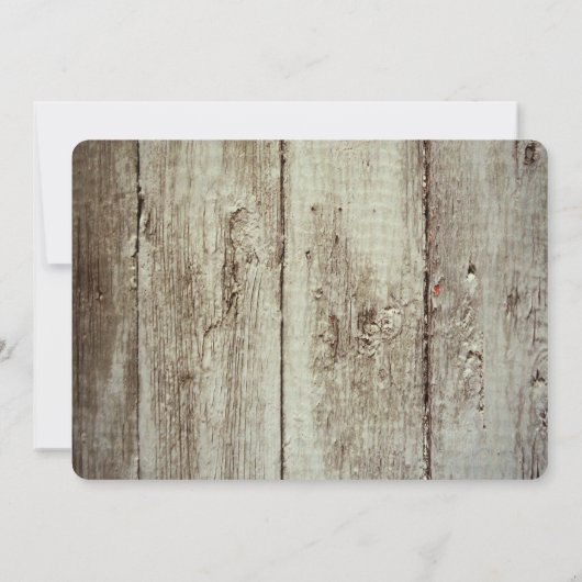 Obtenir des invitations de Mariage campagnard rust (Dos)