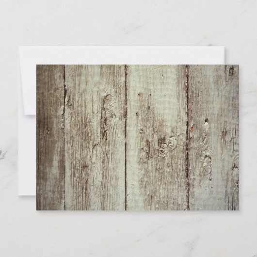 Obtenir des invitations de Mariage campagnard rust (Dos)