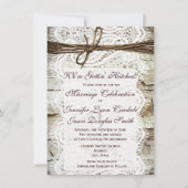 Obtenir des invitations de Mariage campagnard rust (Devant)