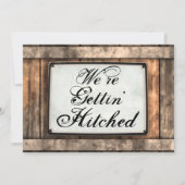 Obtenir des invitations de mariage rustique en boi (Devant)