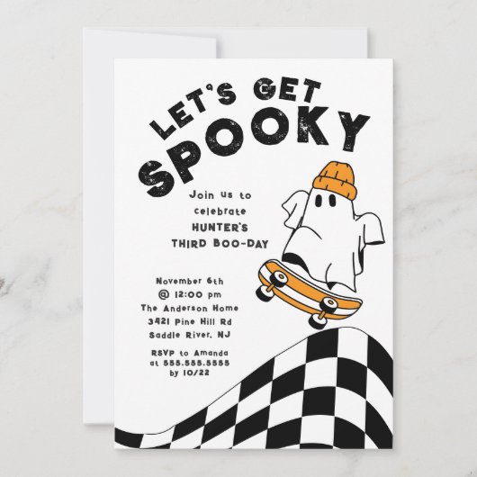 Obtenir Éffrayante Invitation d'anniversaire de fa (Devant)