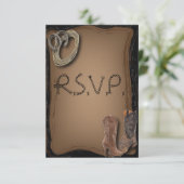 obtenir hitched western cowboy bottes mariage RSVP (Debout devant)