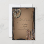 obtenir hitched western cowboy bottes mariage RSVP (Dos)