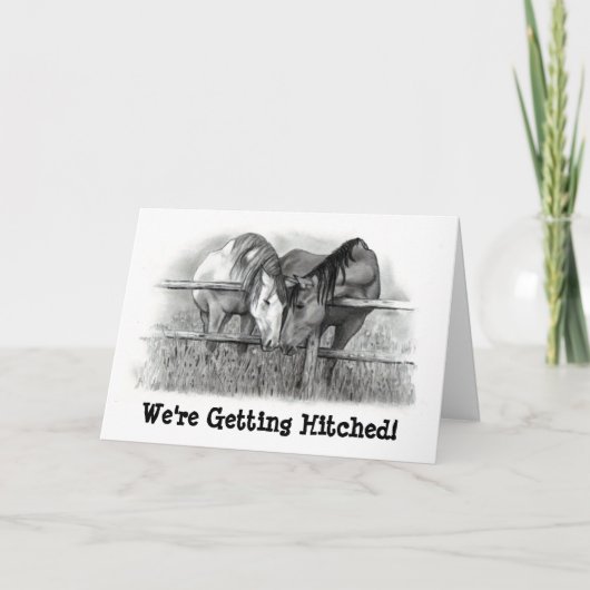 OBTENIR : HORSE PENCIL ART : INVITATION (Devant)