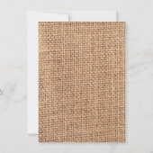 Obtenir un Burlap gravé Imprimer les invitations d (Dos)
