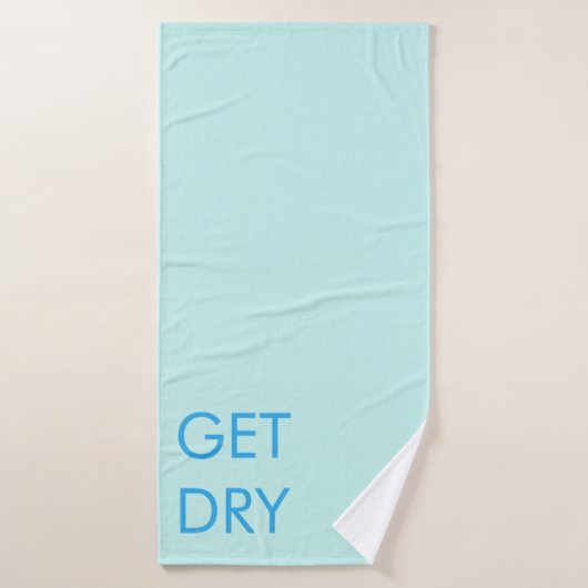 Obtenir un message sec ou personnalisé bleu et ver (Serviette de bain)