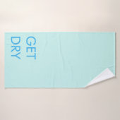 Obtenir un message sec ou personnalisé bleu et ver (Serviette de bain)