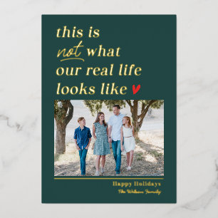 Obtenir une vraie carte de Noël Carte photo Foil