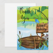 Obtenons des Cartes de remerciements de pêche (Devant / Derrière)