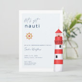Obtenons Nauti Nautical Bachelorette Invitation (Debout devant)