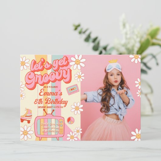 Obtenons Super Anniversaire Photo Invitation (Debout devant)