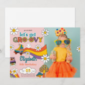 Obtenons Super Fleur Anniversaire Photo Invitation (Devant / Derrière)